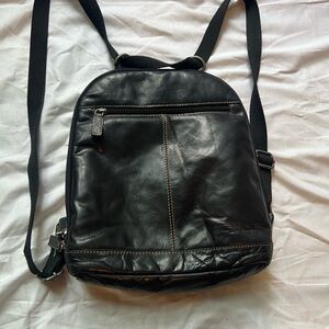 Black Leather Jack Georges Backpack